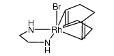 Rh(Br)(1,5-cyclooctadiene)(ethylenediamine)结构式
