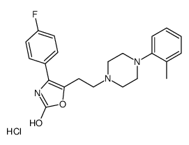 4-(4-fluorophenyl)-5-[2-[4-(2-methylphenyl)piperazin-1-yl]ethyl]-3H-1,3-oxazol-2-one,hydrochloride Structure