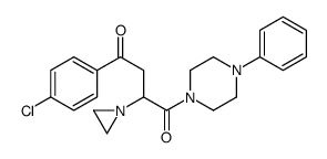 2-(aziridin-1-yl)-4-(4-chlorophenyl)-1-(4-phenylpiperazin-1-yl)butane-1,4-dione结构式