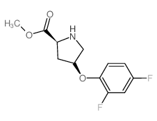 Methyl (2S,4S)-4-(2,4-difluorophenoxy)-2-pyrrolidinecarboxylate Structure