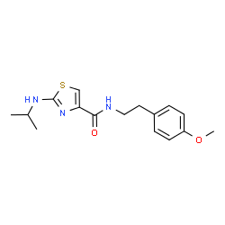 N-[2-(4-methoxyphenyl)ethyl]-2-(propan-2-ylamino)-1,3-thiazole-4-carboxamide structure