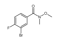 3-bromo-4-fluoro-N-methoxy-N-methylbenzamide结构式