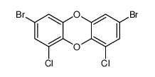 3,7-dibromo-1,9-dichlorodibenzo-p-dioxin结构式