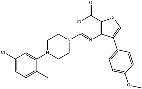 2-[4-(5-chloro-2-methylphenyl)piperazin-1-yl]-7-(4-methoxyphenyl)-1H-thieno[3,2-d]pyrimidin-4-one图片