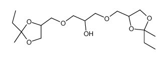 1,3-bis[(2-ethyl-2-methyl-1,3-dioxolan-4-yl)methoxy]propan-2-ol Structure