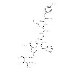 enkephalinamide, Met(2)-Hyp(5)galactopyranosyl- Structure