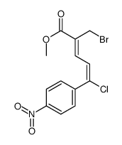 (2Z, 4Z)-2-(溴甲基)-5-氯-5-(4-硝基苯基)-2,4-戊二酸甲酯结构式