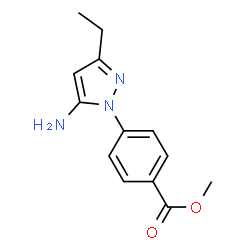 METHYL4-(5-AMINO-3-ETHYL-1H-PYRAZOL-1-YL)BENZOATE结构式