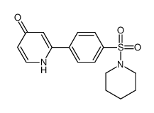 2-(4-piperidin-1-ylsulfonylphenyl)-1H-pyridin-4-one Structure