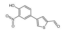 4-(4-hydroxy-3-nitrophenyl)thiophene-2-carbaldehyde结构式