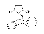 (1S,2S,9'R,10'R)-2-hydroxy-9',10'-dihydrospiro[cyclopentane-1,12'-[9,10]ethanoanthracen]-3-en-5-one Structure