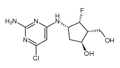 [1R-(1α,2α,3α,5β)]-3-[(2-amino-6-chloro-4-pyrimidinyl)amino]-2-fluoro-5-hydroxycyclopentanemethanol Structure