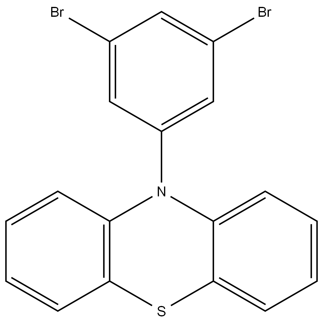 10-(3,5-dibromophenyl)-10H-phenothiazine Structure