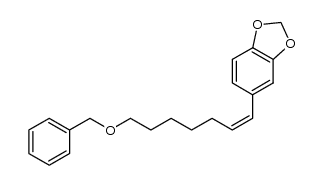 (Z)-1-Benzyloxy-7-(3,4-methylenedioxyphenyl)hept-6-ene结构式
