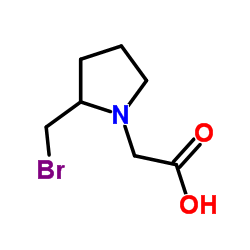 [2-(Bromomethyl)-1-pyrrolidinyl]acetic acid结构式