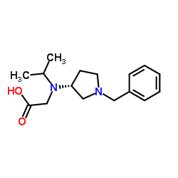 N-[(3R)-1-Benzyl-3-pyrrolidinyl]-N-isopropylglycine结构式