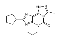 8-cyclopentyl-3-methyl-6-propyl-1H-[1,2,4]triazolo[3,4-f]purin-5-one结构式