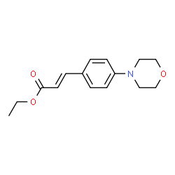 (E)-乙基 3-(4-吗啉苯基)丙烯酸酯结构式