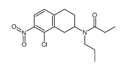 8-chloro-7-nitro-2-(n-propyl-N-propionylamino)-1,2,3,4-tetrahydronaphthalene结构式