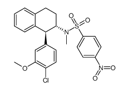 N-((1S,2S)-1-(4-chloro-3-methoxyphenyl)-1,2,3,4-tetrahydronaphthalen-2-yl)-N-methyl-4-nitrobenzenesulfonamide结构式