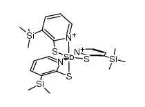 tris{(3-trimethylsilyl)pyridine-2-thiolato}antimony(III) Structure