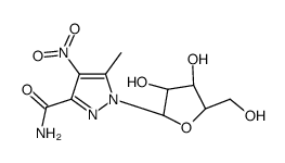 1-[(2R,3R,4S,5R)-3,4-dihydroxy-5-(hydroxymethyl)oxolan-2-yl]-5-methyl-4-nitropyrazole-3-carboxamide Structure