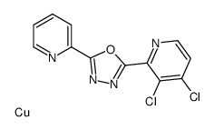 copper,2-(3,4-dichloropyridin-2-yl)-5-pyridin-2-yl-1,3,4-oxadiazole Structure