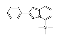 trimethyl-(2-phenylindolizin-5-yl)silane Structure