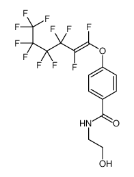 N-(2-hydroxyethyl)-4-(1,2,3,3,4,4,5,5,6,6,6-undecafluorohex-1-enoxy)benzamide Structure