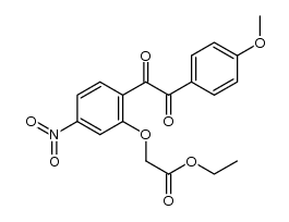 ethyl 2-(2-(2-(4-methoxyphenyl)-2-oxoacetyl)-5-nitrophenoxy)acetate Structure