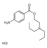 2-(4-aminobenzoyl)oxyethyl-dipropylazanium,chloride Structure