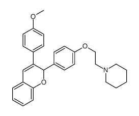 2-(4-(2-piperidinoethoxy)phenyl)-3-(4-methoxyphenyl)-2H-benzopyran结构式