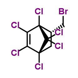 (1S,4R,5R)-5-(Bromomethyl)-1,2,3,4,7,7-hexachlorobicyclo[2.2.1]hept-2-ene结构式
