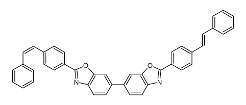 2-[4-(2-phenylethenyl)phenyl]-6-[2-[4-(2-phenylethenyl)phenyl]-1,3-benzoxazol-6-yl]-1,3-benzoxazole Structure