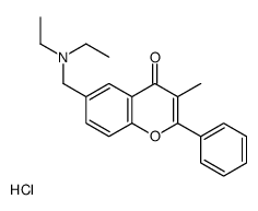diethyl-[(3-methyl-4-oxo-2-phenylchromen-6-yl)methyl]azanium,chloride结构式