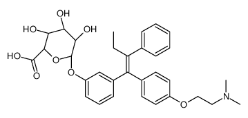 (E)-3-[1-[4-[2-(Dimethylamino)ethoxy]phenyl]-2-phenyl-1-butenyl]phenyl β-D-Glucopyranosiduronic Acid结构式