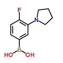 (4-氟-3-(吡咯烷-1-基)苯基)硼酸结构式