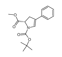 1-(tert-butyl) 2-methyl (S)-4-phenyl-2,3-dihydro-1H-pyrrole-1,2-dicarboxylate结构式