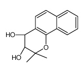 (3S,4R)-2,2-dimethyl-3,4-dihydrobenzo[h]chromene-3,4-diol结构式