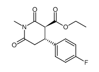 (3S,4R)-3-ethoxycarbonyl-4-(4-fluorophenyl)-N-methylpiperidine-2,6-dione Structure