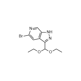 5-Bromo-3-(diethoxymethyl)-1H-pyrazolo[3,4-c]pyridine Structure