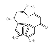 1-(4-methylphenyl)-2-[5-[2-(4-methylphenyl)-2-oxo-ethylidene]-1,2,4-trithiolan-3-ylidene]ethanone Structure