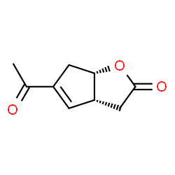 2H-Cyclopenta[b]furan-2-one, 5-acetyl-3,3a,6,6a-tetrahydro-, (3aR,6aS)-rel-结构式
