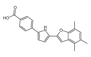 4-[5-(4,5,7-trimethyl-1-benzofuran-2-yl)-1H-pyrrol-2-yl]benzoic acid Structure