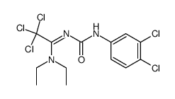 (Z)-2,2,2-trichloro-N'-((3,4-dichlorophenyl)carbamoyl)-N,N-diethylacetimidamide结构式