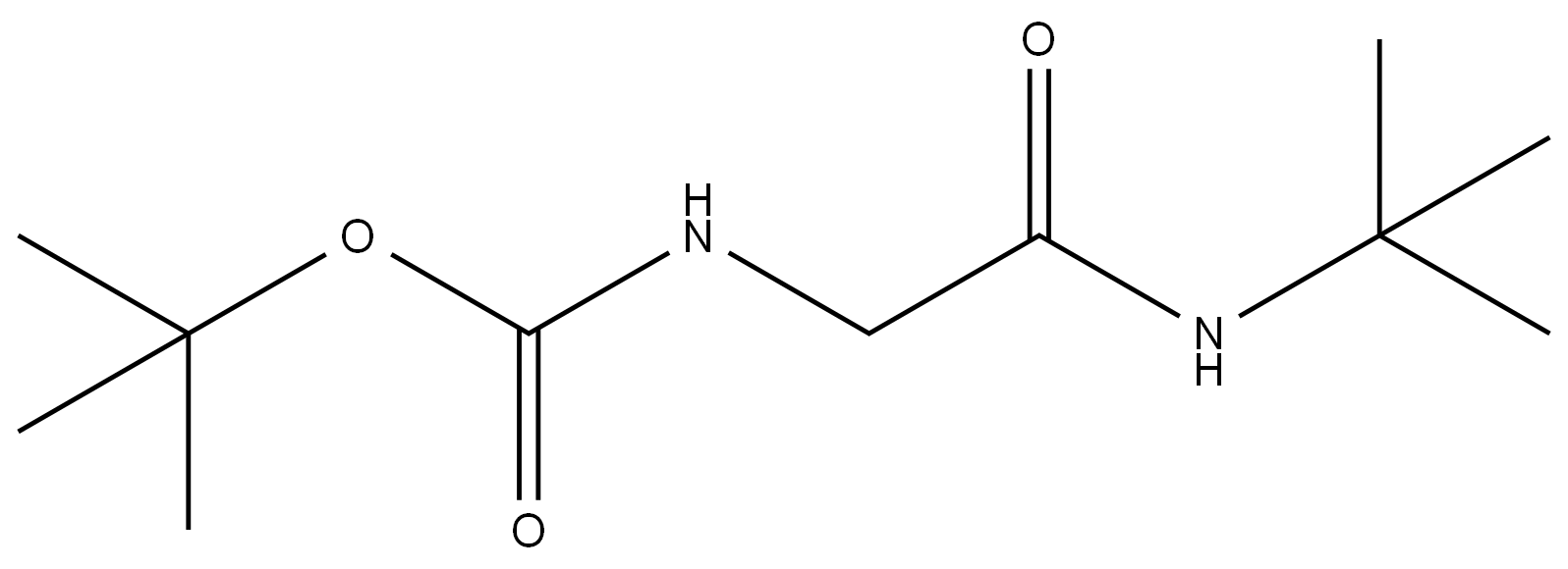 Carbamic acid, N-[2-[(1,1-dimethylethyl)amino]-2-oxoethyl]-, 1,1-dimethylethyl ester结构式