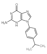 6H-Purin-6-one,2-amino-1,9-dihydro-9-[4-(1-methylethyl)phenyl]-结构式