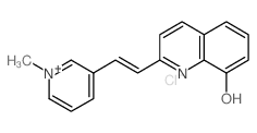 Pyridinium,3-[2-(8-hydroxy-2-quinolinyl)ethenyl]-1-methyl-, chloride (1:1) structure