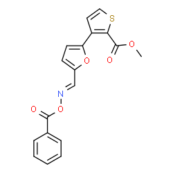 METHYL 3-(5-([(BENZOYLOXY)IMINO]METHYL)-2-FURYL)-2-THIOPHENECARBOXYLATE结构式