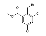 2-Bromomethyl-3,5-dichloro-benzoic acid methyl ester结构式